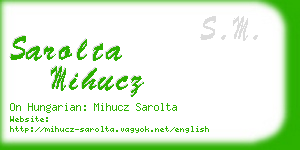 sarolta mihucz business card